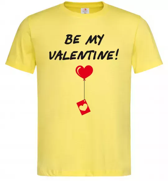 Мужская футболка BE MY VALENTINE Лимонный фото