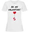 Жіноча футболка BE MY VALENTINE Білий фото