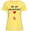 Женская футболка BE MY VALENTINE Лимонный фото