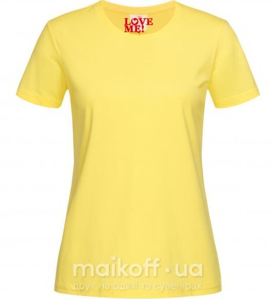 Женская футболка Надпись LOVE ME! Лимонный фото