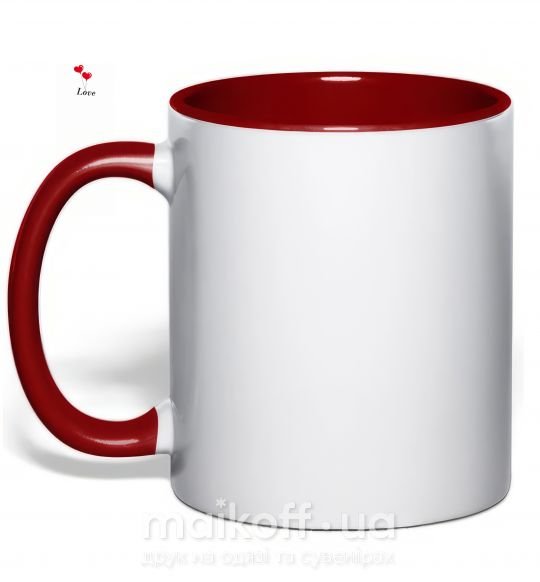 Чашка з кольоровою ручкою LOVE BALLOONS Червоний фото