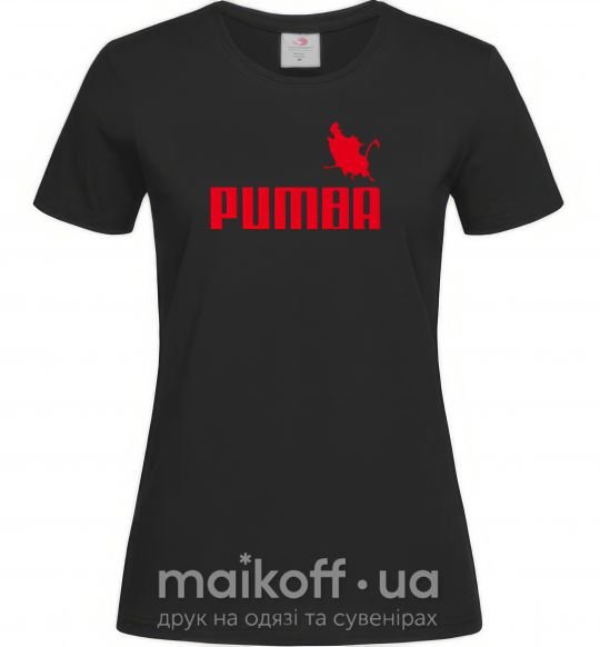 Жіноча футболка PUMBA Чорний фото