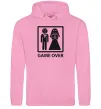 Чоловіча толстовка (худі) GAME OVER for boy Рожевий фото
