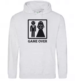 Чоловіча толстовка (худі) GAME OVER for boy Сірий меланж фото