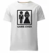 Чоловіча преміум футболка GAME OVER for boy Білий фото