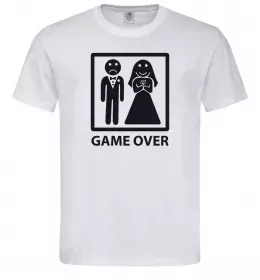 Мужская футболка GAME OVER for boy Белый фото