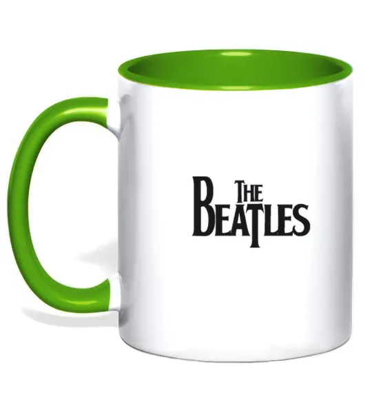 Чашка с цветной ручкой THE BEATLES original Лаймовый фото