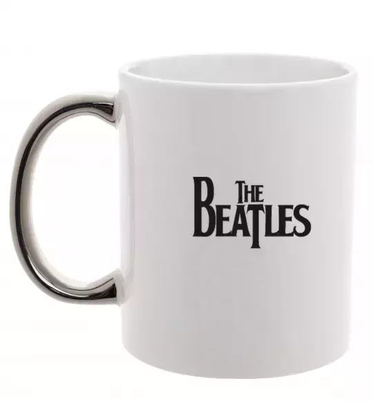 Чашка с цветной ручкой THE BEATLES original Серебро фото