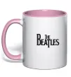 Чашка с цветной ручкой THE BEATLES original Нежно розовый фото