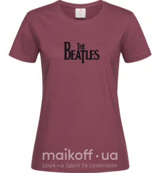 Женская футболка THE BEATLES original Бордовый фото