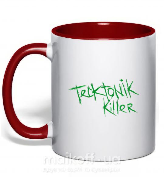 Чашка с цветной ручкой TECKTONIK KILLER Красный фото