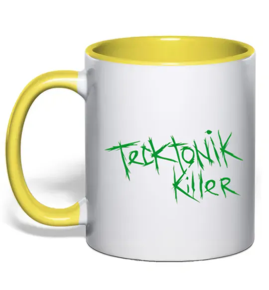 Чашка з кольоровою ручкою TECKTONIK KILLER Сонячно жовтий фото