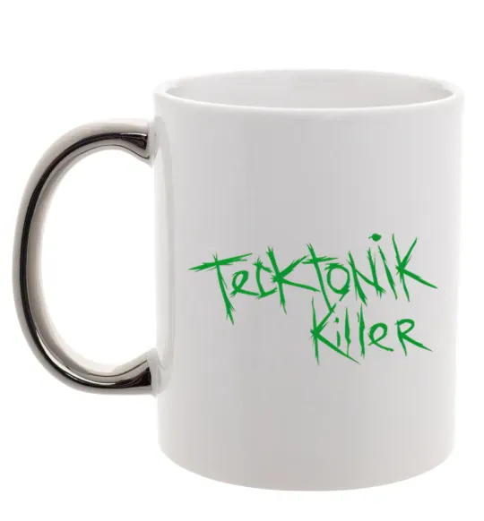 Чашка з кольоровою ручкою TECKTONIK KILLER Срібло фото
