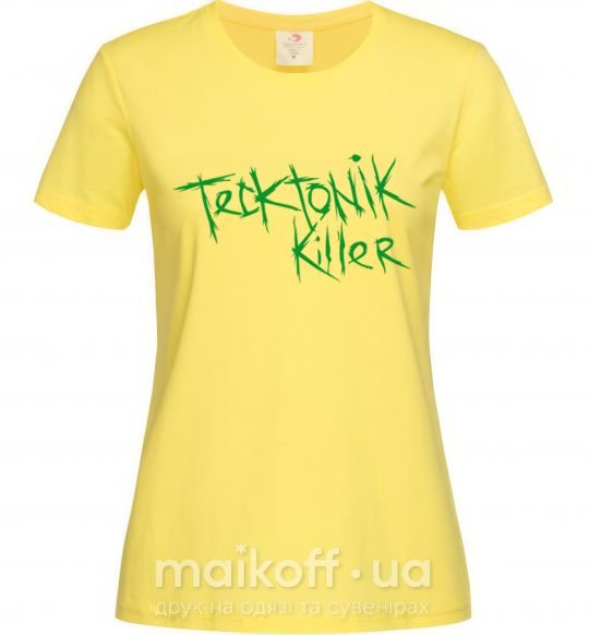 Женская футболка TECKTONIK KILLER Лимонный фото