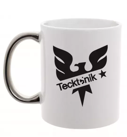 Чашка з кольоровою ручкою TECKTONIK Срібло фото