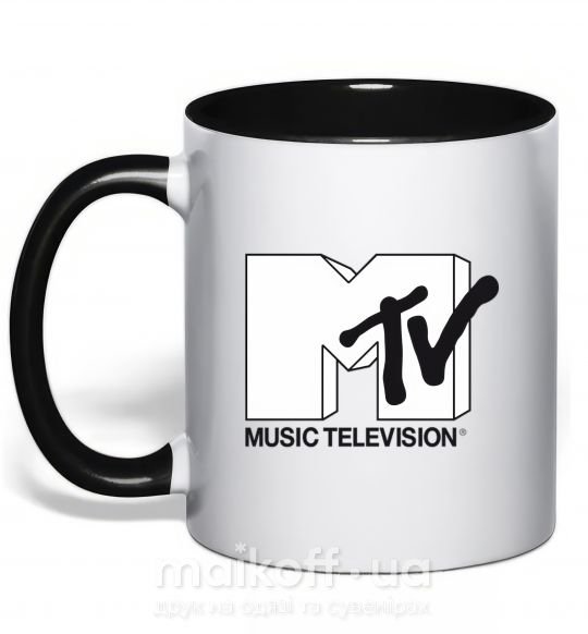 Чашка с цветной ручкой MTV Черный фото