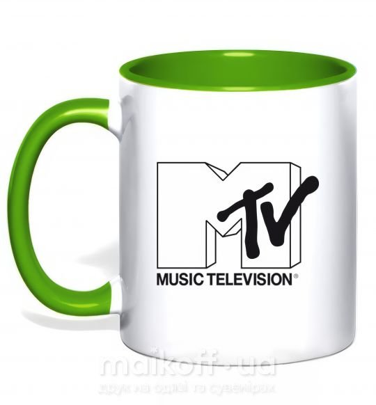 Чашка с цветной ручкой MTV Зеленый фото