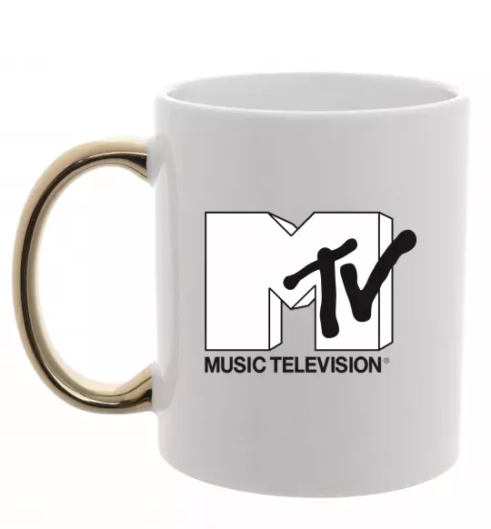 Чашка з кольоровою ручкою MTV Золото фото
