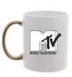 Чашка з кольоровою ручкою MTV Золото фото