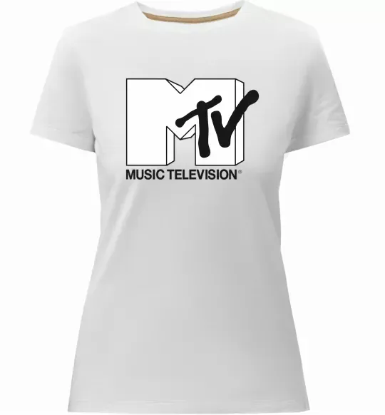 Жіноча преміум футболка MTV Білий фото