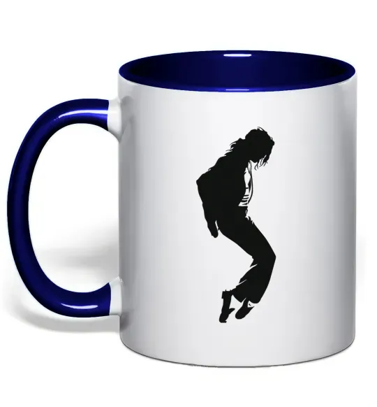 Чашка з кольоровою ручкою MICHAEL JACKSON Глибокий темно-синій фото