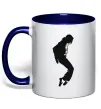 Чашка з кольоровою ручкою MICHAEL JACKSON Глибокий темно-синій фото