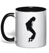 Чашка з кольоровою ручкою MICHAEL JACKSON Чорний фото