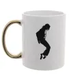 Чашка з кольоровою ручкою MICHAEL JACKSON Золото фото