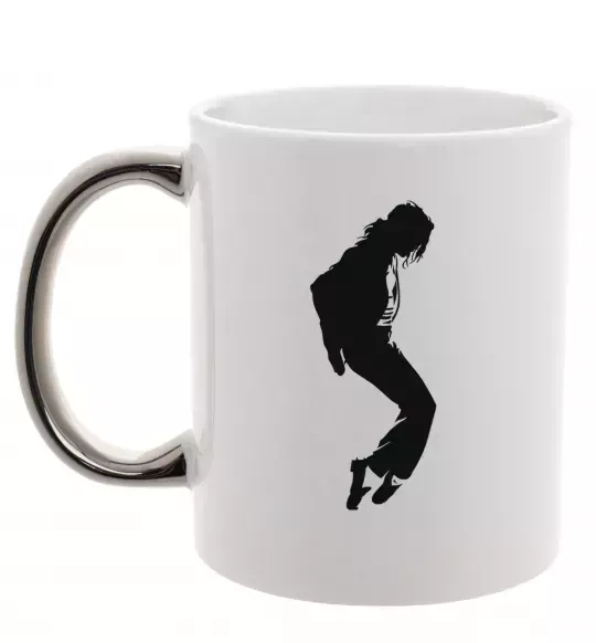 Чашка з кольоровою ручкою MICHAEL JACKSON Срібло фото