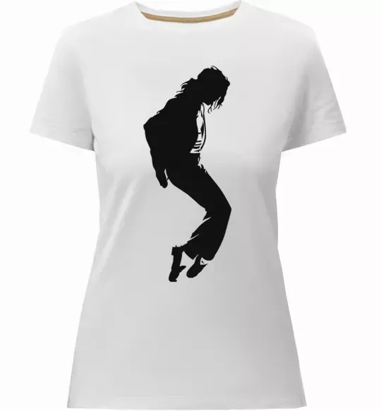 Женская премиум футболка MICHAEL JACKSON Белый фото