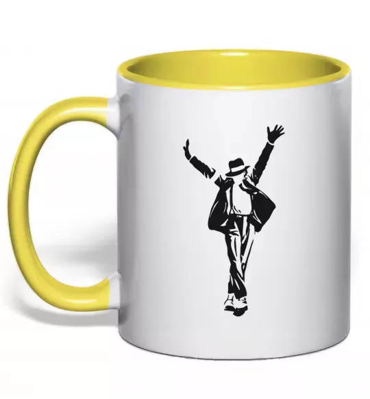 Чашка с цветной ручкой MICHAEL JACKSON SHOW Солнечно желтый фото