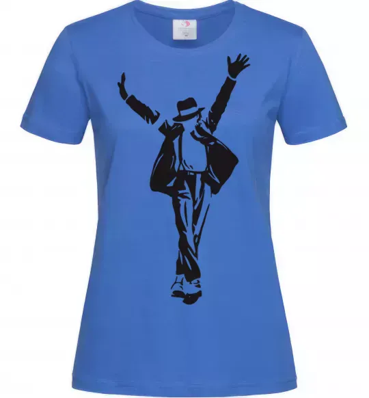 Женская футболка MICHAEL JACKSON SHOW Ярко-синий фото