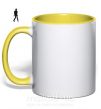 Чашка с цветной ручкой MICHAEL JACKSON DANCING Солнечно желтый фото