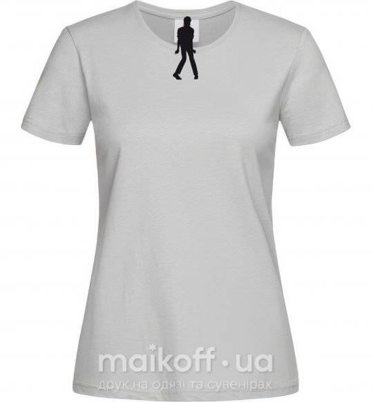Женская футболка MICHAEL JACKSON DANCING Серый фото