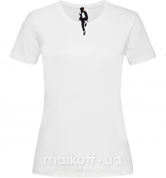 Женская футболка MICHAEL JACKSON HAT Белый фото