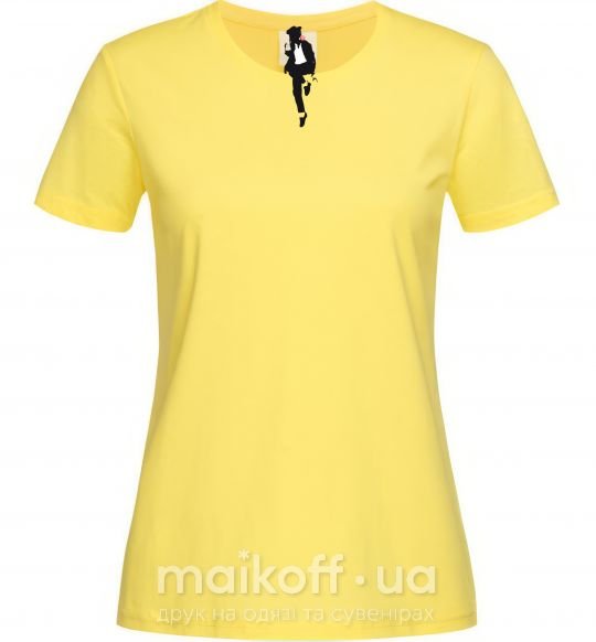 Женская футболка MICHAEL JACKSON HAT Лимонный фото