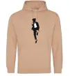 Жіноча толстовка (худі) MICHAEL JACKSON HAT Пісочний фото