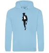 Женская толстовка (худи) MICHAEL JACKSON HAT Голубой фото