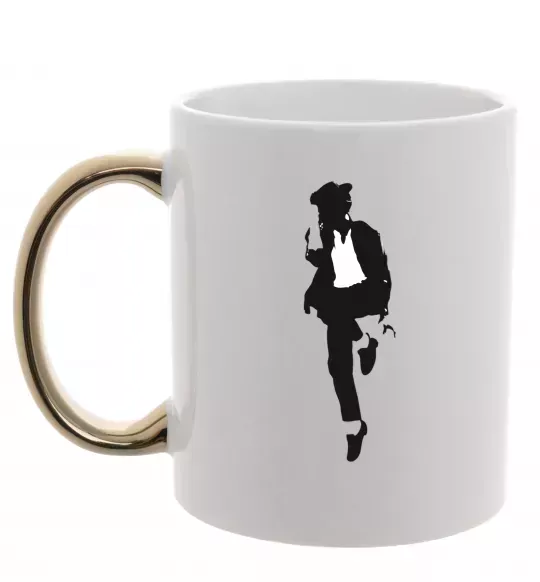 Чашка с цветной ручкой MICHAEL JACKSON HAT Золото фото