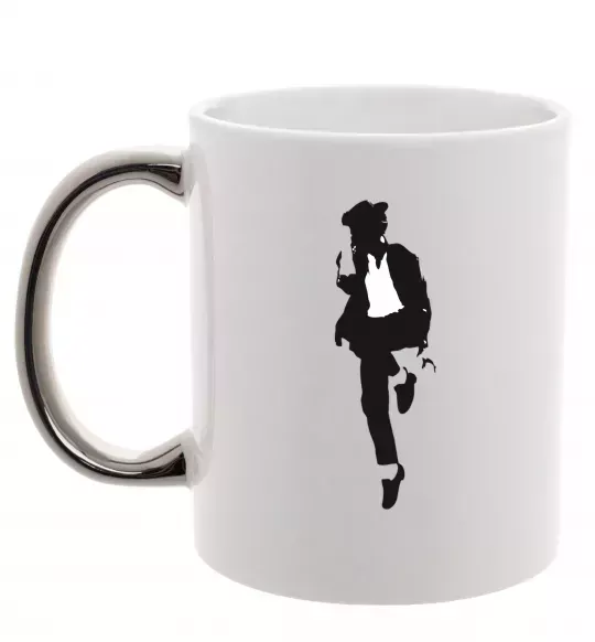 Чашка с цветной ручкой MICHAEL JACKSON HAT Серебро фото