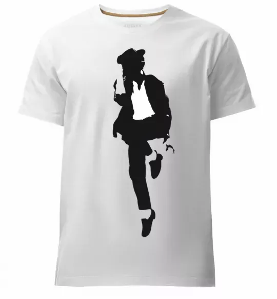 Мужская премиум футболка MICHAEL JACKSON HAT Белый фото