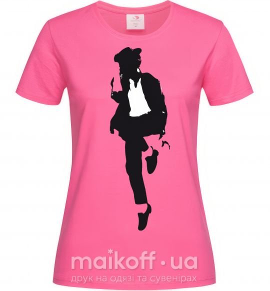 Жіноча футболка MICHAEL JACKSON HAT Яскраво-рожевий фото