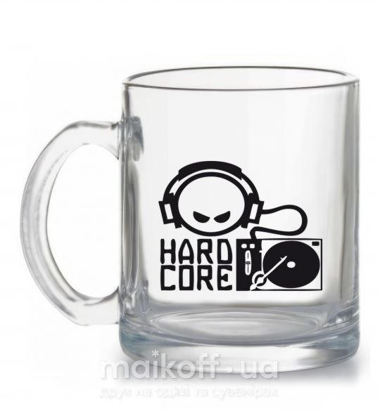 Чашка скляна HARD CORE Прозорий фото