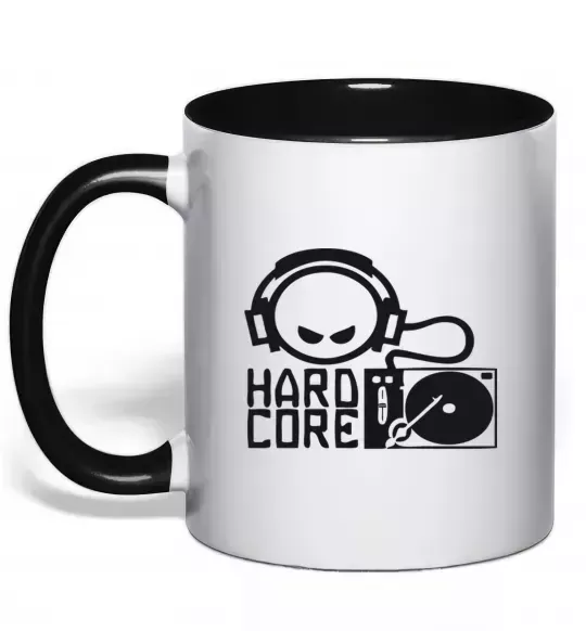 Чашка з кольоровою ручкою HARD CORE Чорний фото
