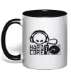 Чашка з кольоровою ручкою HARD CORE Чорний фото