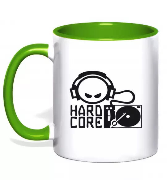 Чашка з кольоровою ручкою HARD CORE Зелений фото