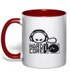 Чашка з кольоровою ручкою HARD CORE Червоний фото