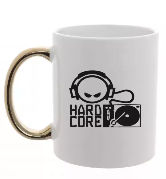 Чашка з кольоровою ручкою HARD CORE Золото фото