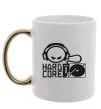Чашка з кольоровою ручкою HARD CORE Золото фото