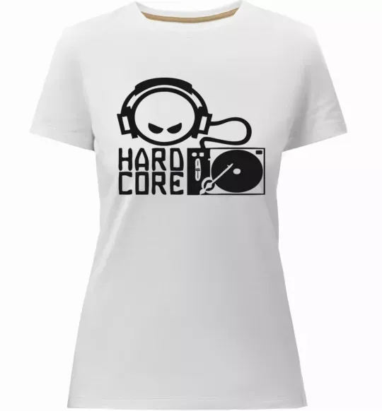 Женская премиум футболка HARD CORE Белый фото
